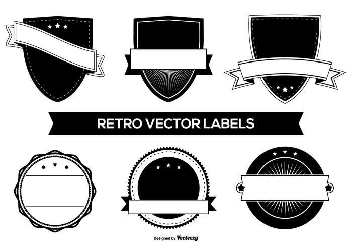 Blank Retro Vector Badges