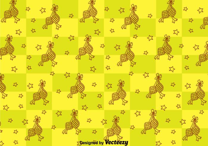 Ketupat Seamless Pattern vector