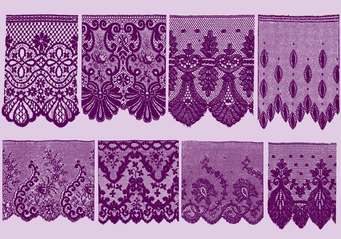 Lace Trim Silhouettes vector