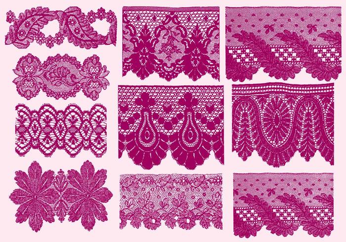Sample Lace Silhouettes vector
