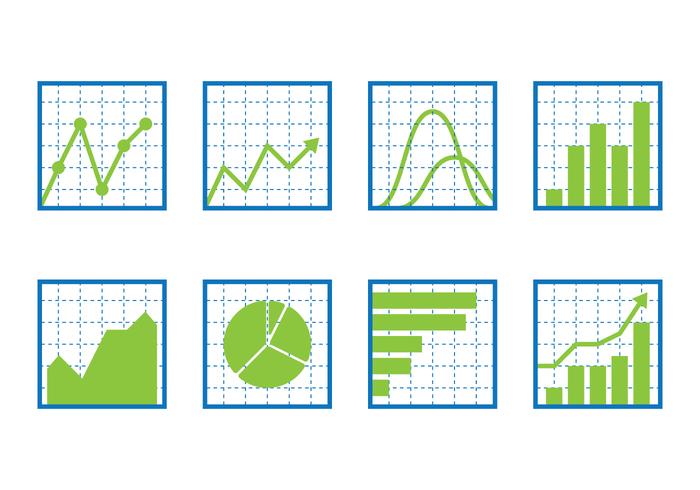 Conjunto de iconos de gráficos vector