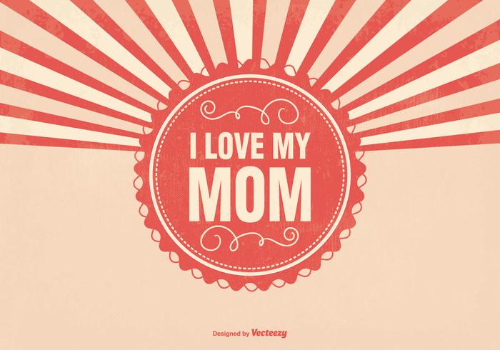 Sunburst Mother's Day Illustration vector