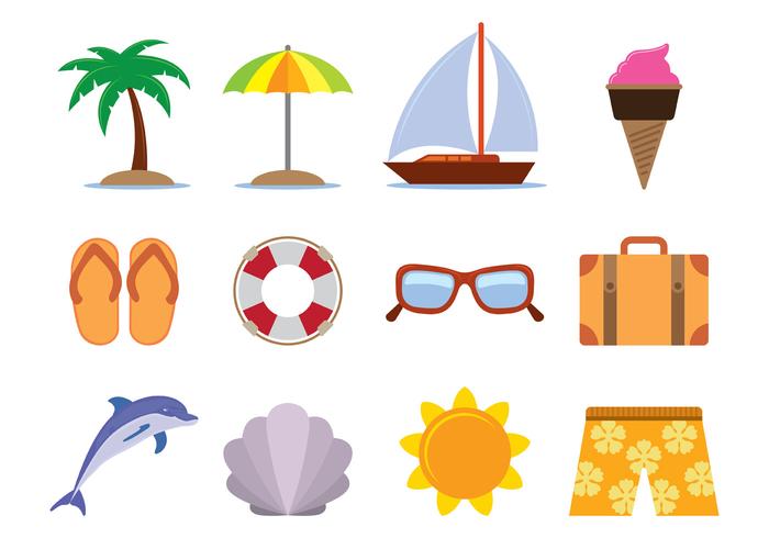 Iconos de vector de Hawai