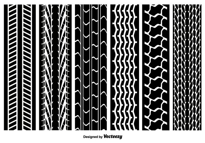 Seamless Tire Marks Vector Pack