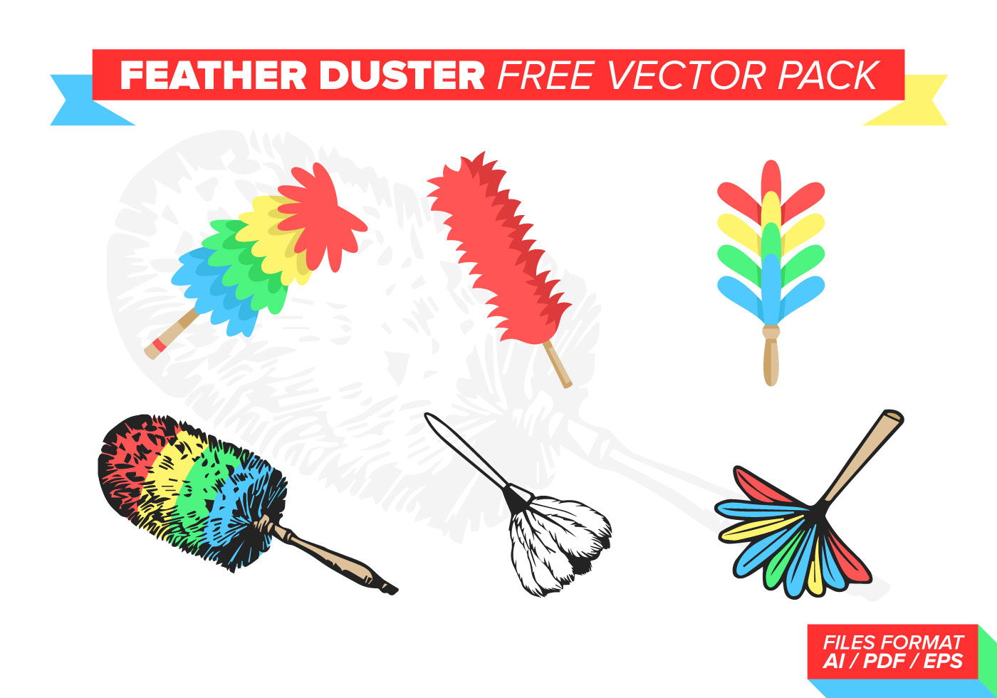 Feather Duster Free Vector Pack 122630 Vector Art at Vecteezy