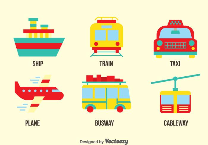 Transportation Vector Set Transportation Vector Set