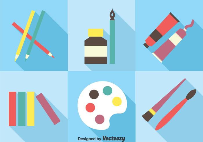 Paint Tools Vector Set