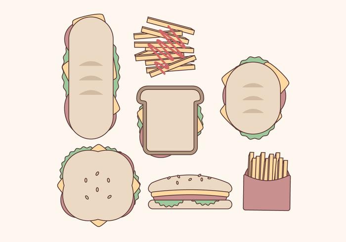 Vector Sandwiches Collection 