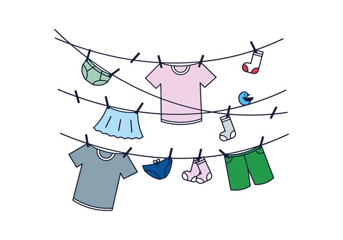 Free Hung Clothes Vector