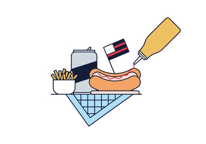 Free Hot Dog Vector