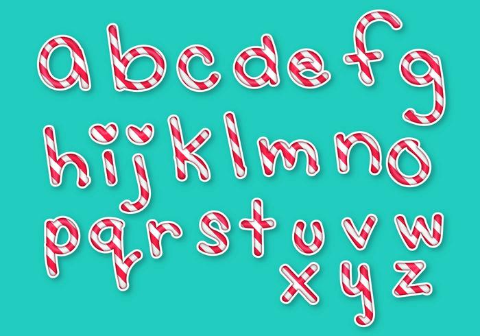 Letras letras alfabeto candy set vector