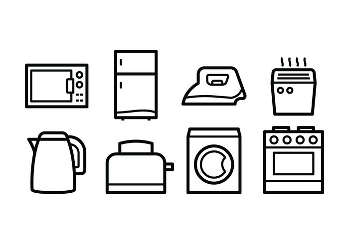 Free Home Appliances Icons vector