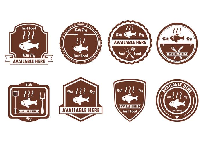 Download Set Of Fish Fry Badge - Download Free Vectors, Clipart Graphics & Vector Art