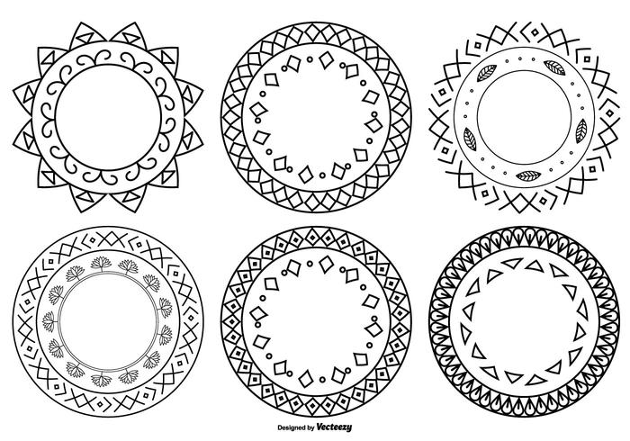 Cute Hand Drawn Style Frames vector