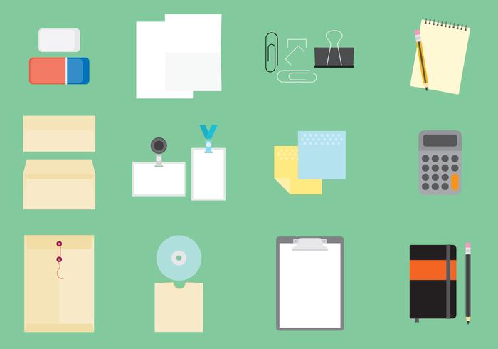 Office Items Icons vector