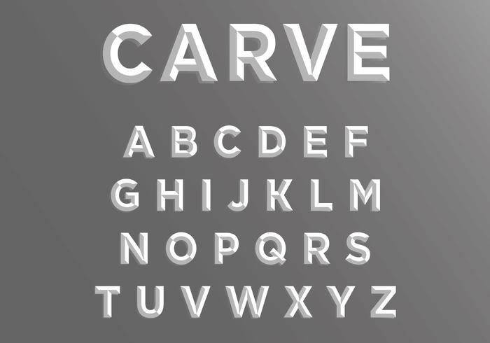 Set of Beveled Alphabet vector