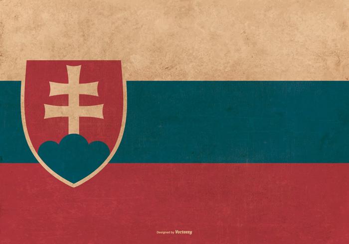 Grunge Bandera de Eslovaquia vector