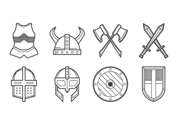 Armadura Medieval Libre Icono Vector