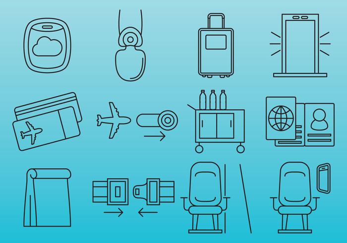 Plane Travel Icons vector