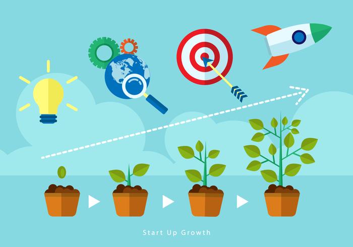 Free Start Up Growth Illustration Vector Free Start Up Growth Illustration Vector