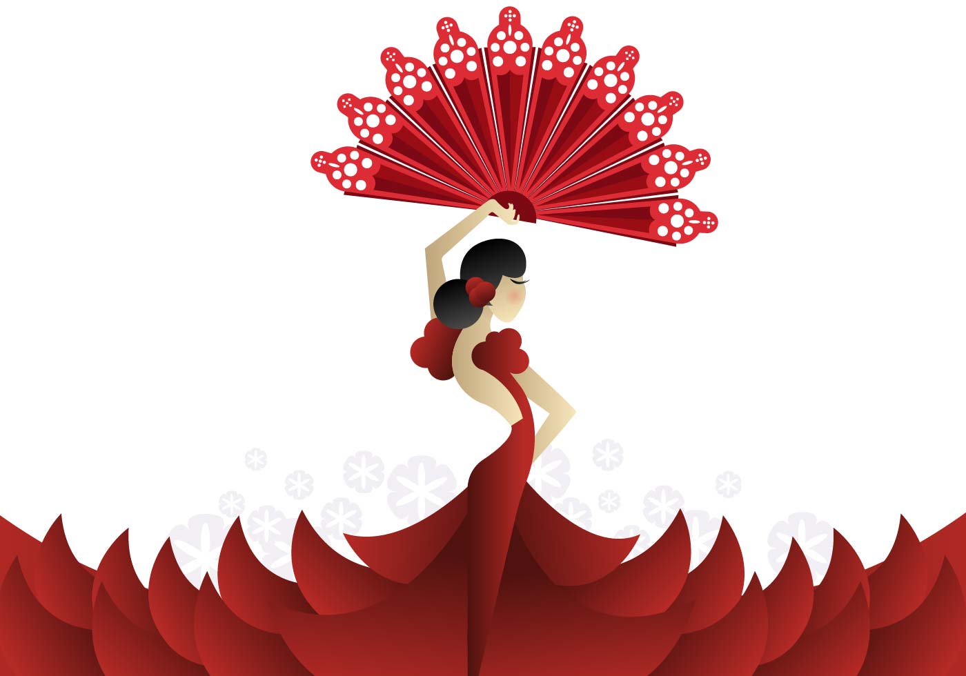 Spanish Fan Background Vector 122805 Vector Art at Vecteezy