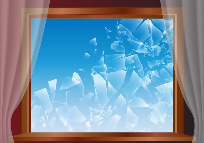 Broken Window Glass Vector