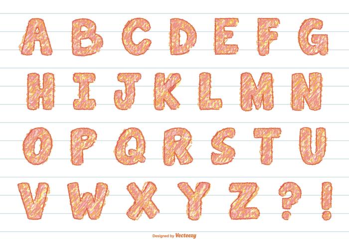 Fun Scribble Vector Alphabet Fun Scribble Vector Alphabet