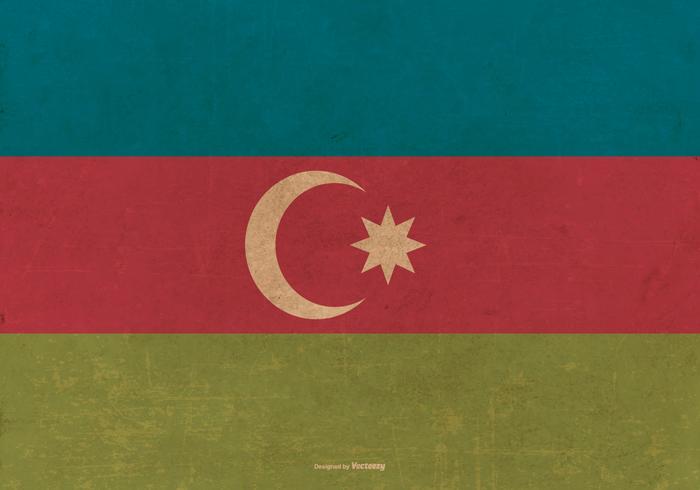 Grunge Bandera de Azerbaiyán vector