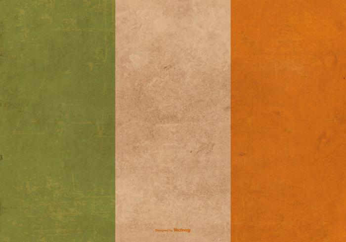 Grunge Bandera de Irlanda vector