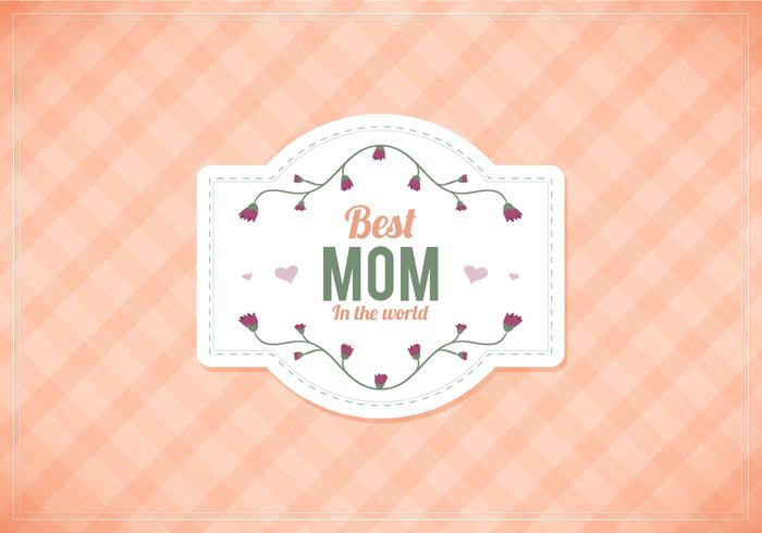 Free Vector Moms Peach Gingham Background