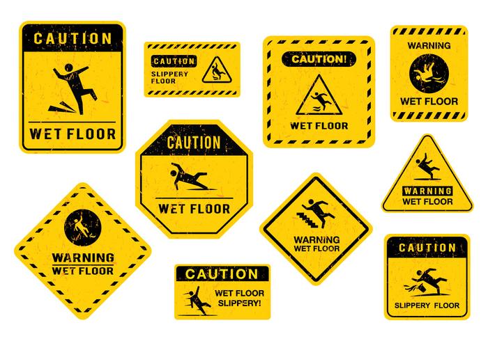 Free Wet Floor Sign Vector