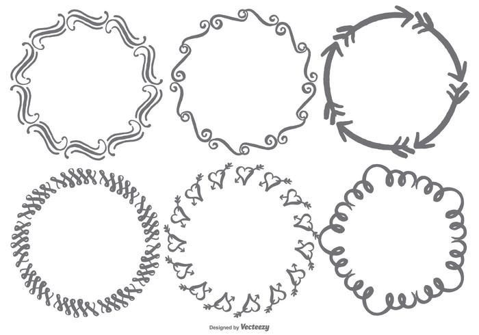 Hand Drawn Doodle Frames vector