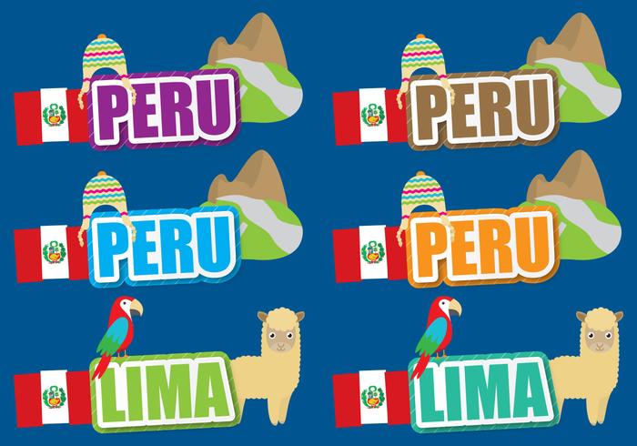 Títulos de Perú vector