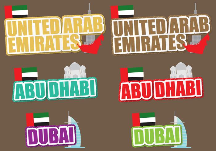 Títulos de United Arab Emirates vector