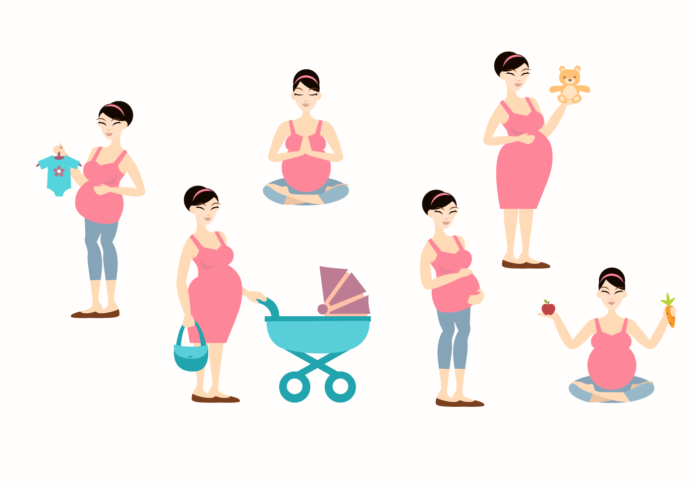 Download Pregnant mom vector illustration 122959 - Download Free ...