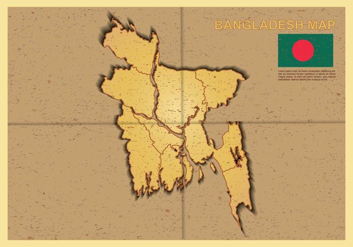 Free Bangladesh Mapa Ilustración vector