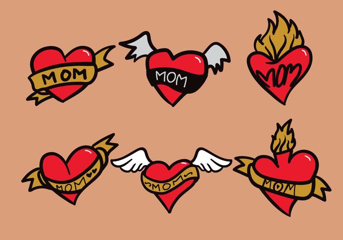 Mom Tattoo Vector