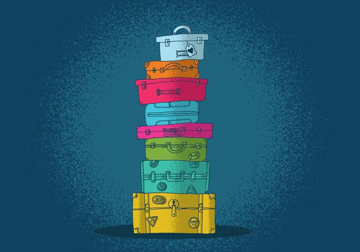 Colorful Suitcase Vectors