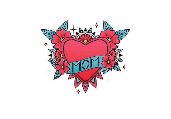 Mom Tattoo Vector