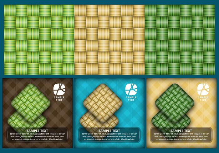 Ketupat Textures vector