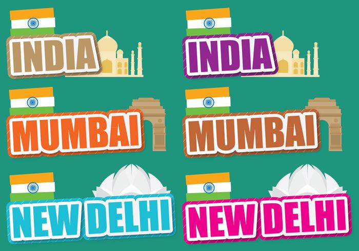 Títulos de India vector