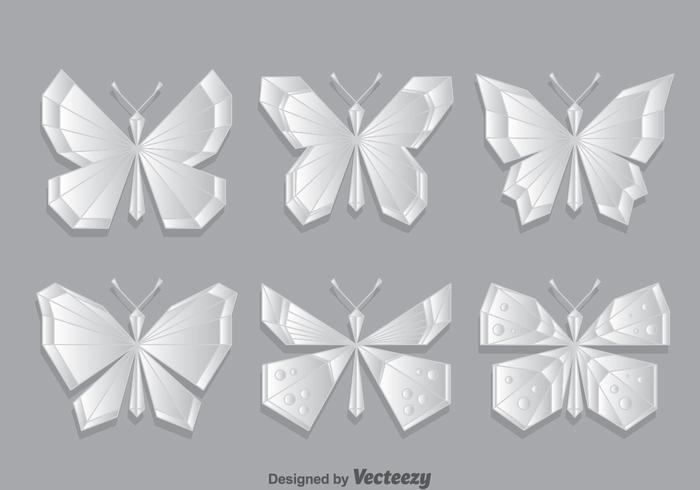 Geometric Butterfly Vector Set