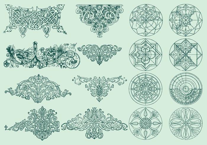 Line Ornaments vector