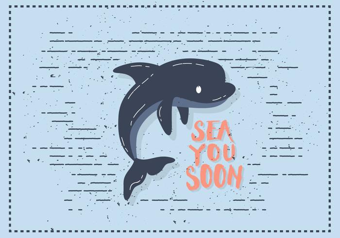 Free Flat Dolphin Vector Illustration Free Flat Dolphin Vector Illustration