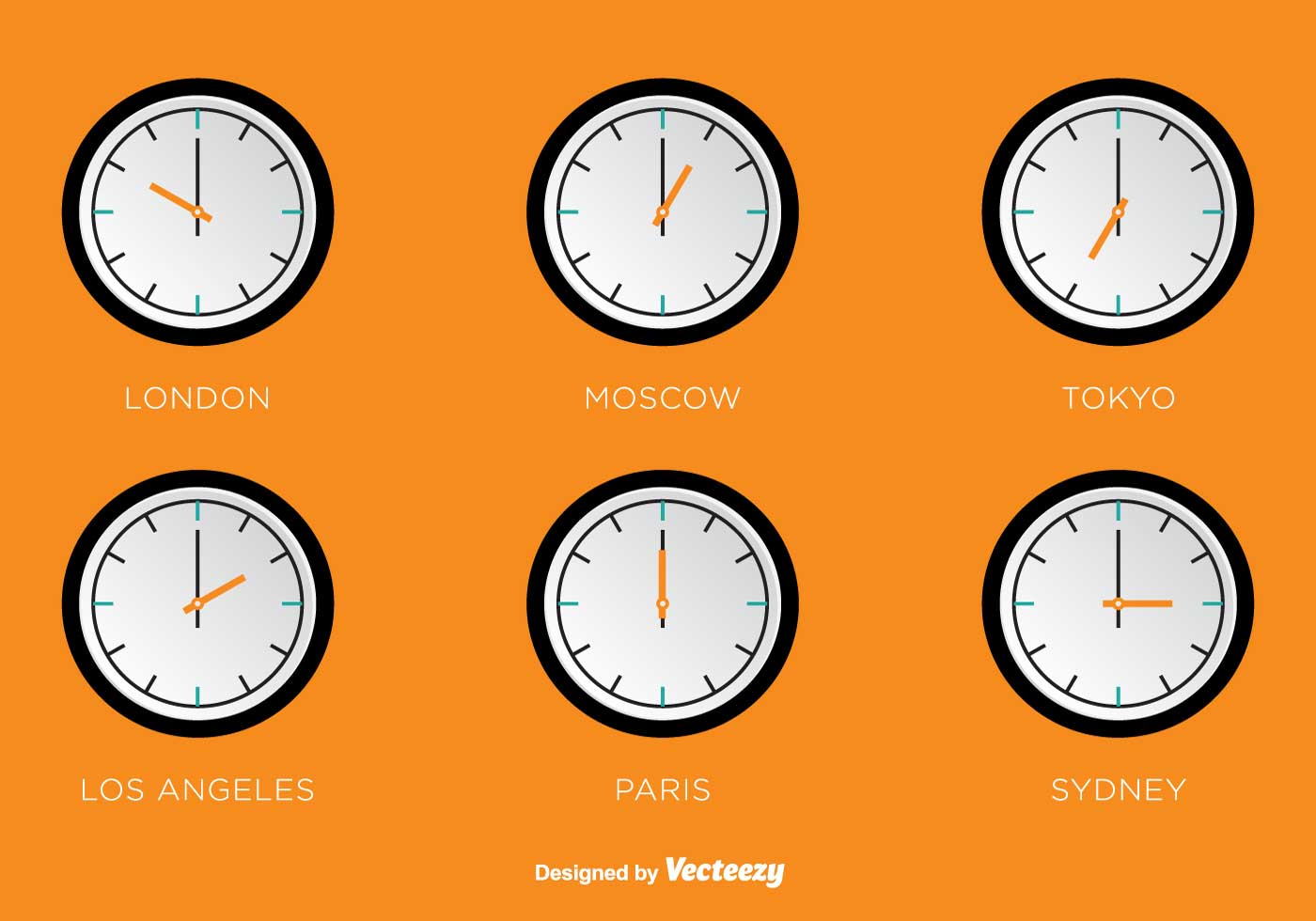 Premium Vector Time Zones And Clock With Country Flags Images