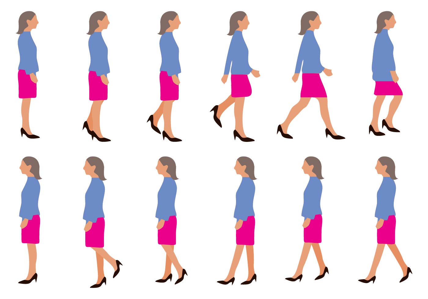 Female Walk Cycle Reference