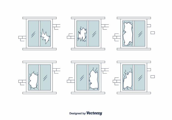 Broken Window Vector Set