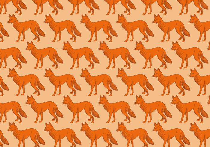 Orange Fox Pattern vector