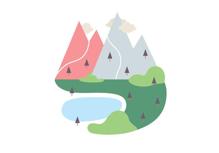 Ilustración vectorial de paisaje vector