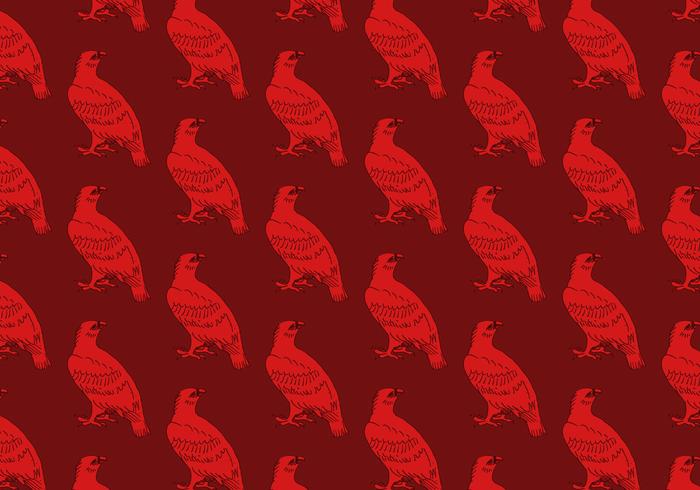 Red Hawk Seamless Pattern vector